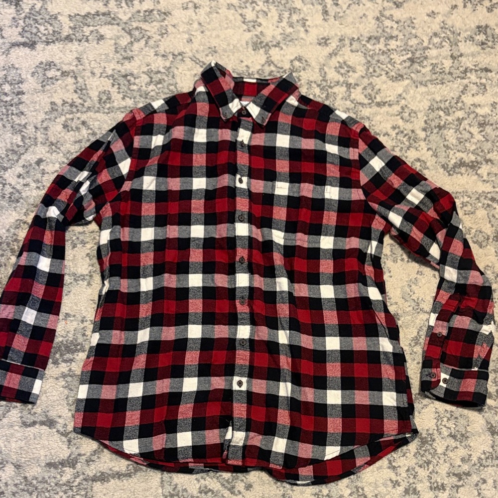 Croft & Barrow Red and Black Checkered Shirt